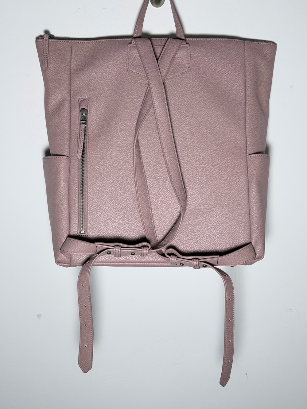 Freshly Picked Blush Pink Pebbled Leather Backpack - Picture 5 of 11